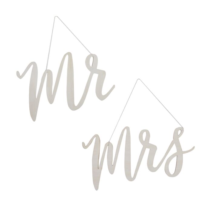 Letreros Mr & Mrs